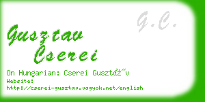 gusztav cserei business card